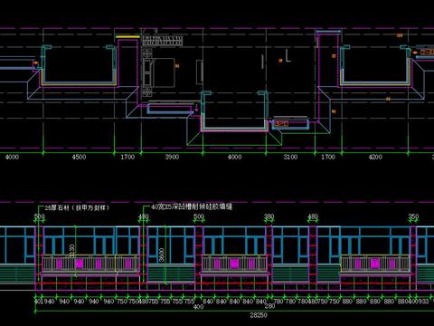  石材干挂深化图cad图库 