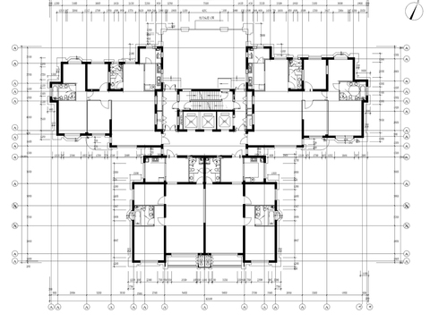  某高層建筑玻璃幕干掛cad施工圖 