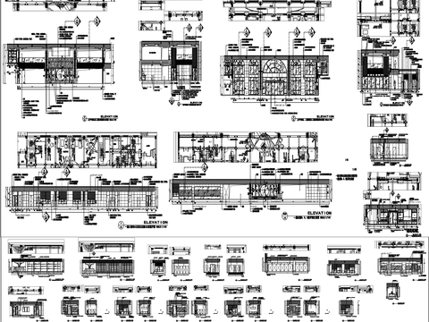  办公楼全套立面CAD施工图 