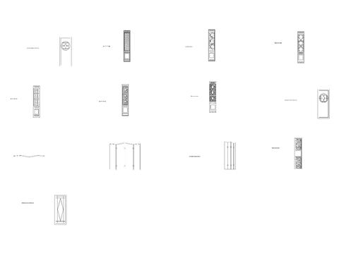  中式几何古典隔断 屏风cad图库 