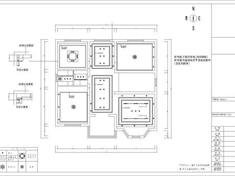  家裝平面布置cad施工圖 