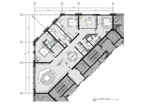  200㎡家裝大平層樣板房CAD施工圖 