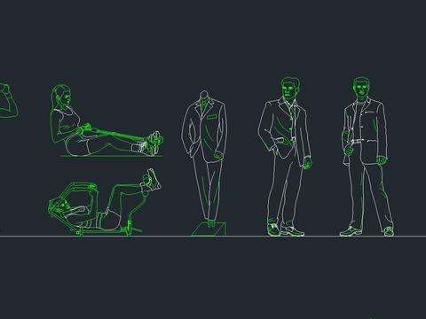  服装模特cad施工图 