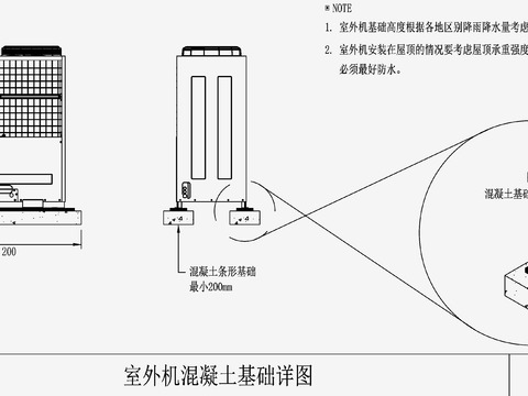  多联机系统节点大样 