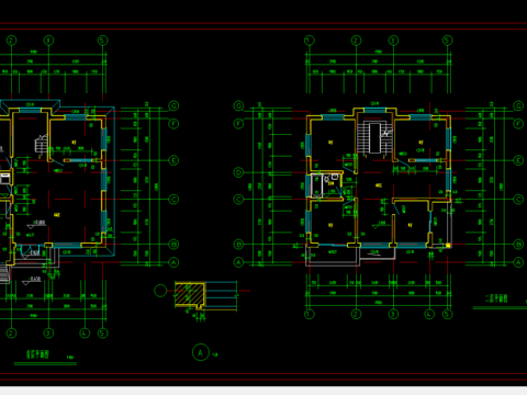  成套别墅建筑施工图 
