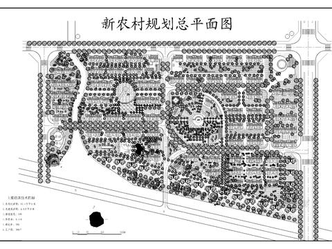  新農(nóng)村規(guī)劃總cad平面圖 