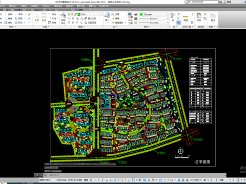  小区规划景观cad平面图 