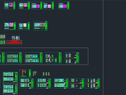  家居定制衣柜cad图库 
