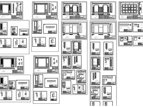  整木家居分解拆单CAD图库 