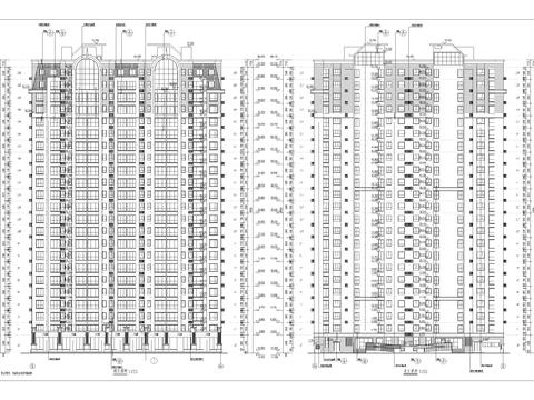  小高層CAD施工圖 