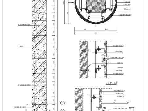  大理石包柱详图 