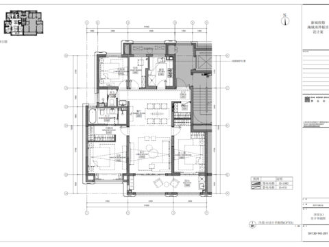  現(xiàn)代家裝大平層CAD施工圖 