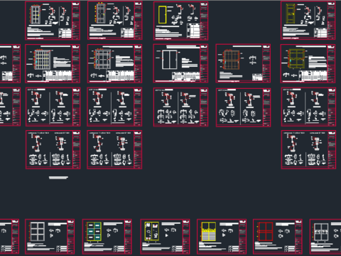  木门移门cad施工图 