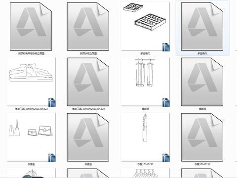 衣柜cad图库 