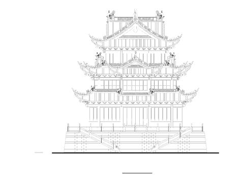  萬佛殿立面圖 