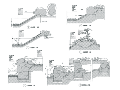  水池平桥cad详图 