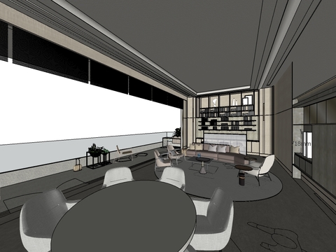  高层边套A户型样板间室内设计装修施工图 