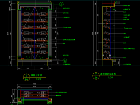 酒柜标准cad图库 