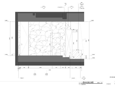  家居过道立面cad施工图 