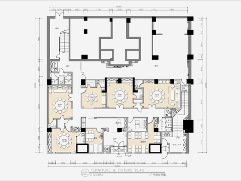  两层私房菜餐厅CAD平面图 