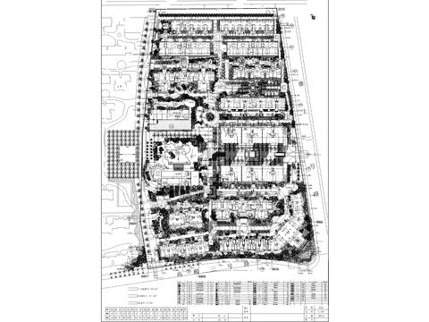  小區(qū)景觀綠化配置圖cad施工圖 