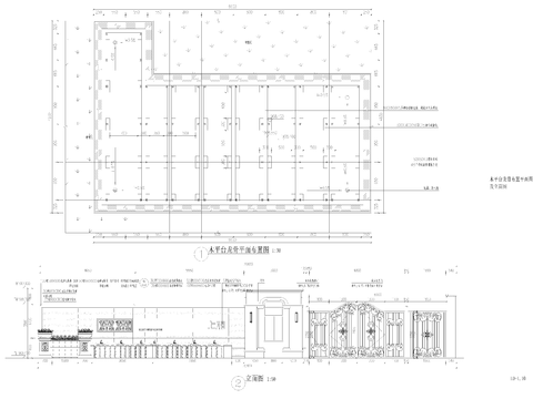  入口水景CAD施工圖 