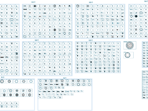  1000款餐桌椅茶几平立面CAD施工图 