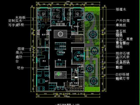  民宿cad施工圖 