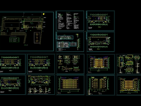  小学全套cad建筑图 