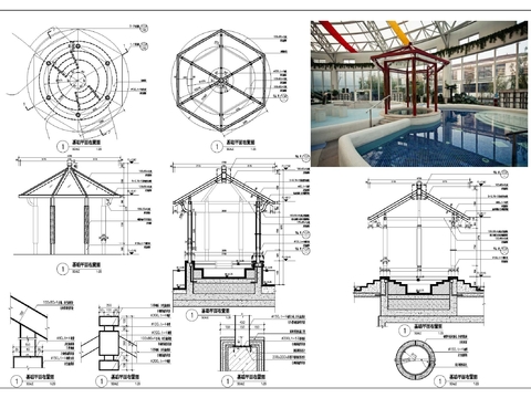  室内动态水疗亭cad详图 