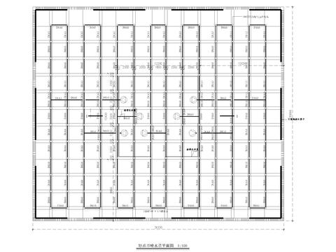  矩形旱喷水景CAD节点大样 