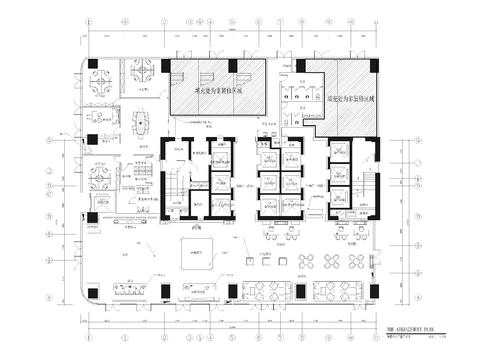  1130㎡售楼处cad平面图 