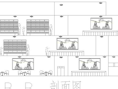  絲綢博物館cad施工圖 