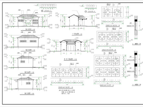  公廁建筑CAD施工圖 