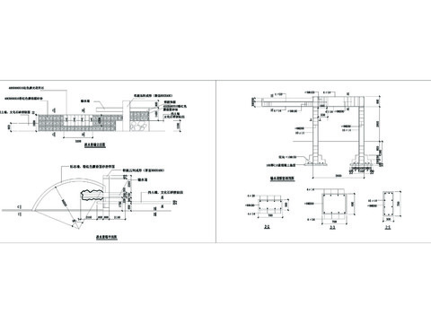  景墙详图节点大样 
