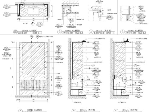  卫生间节点CAD施工图 