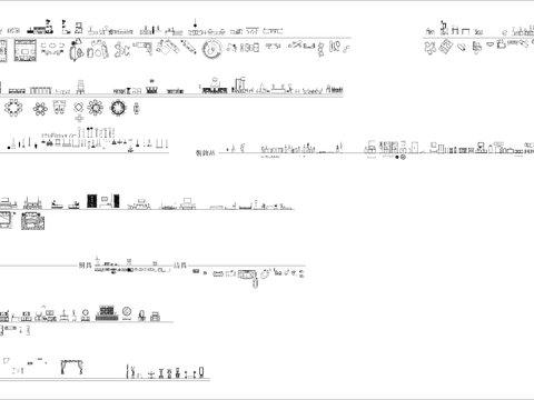  平面里面对应套图块总集 