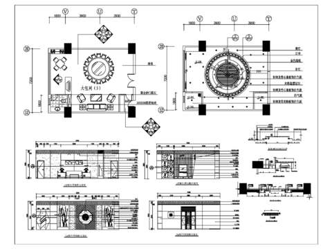  餐厅包间CAD施工图 