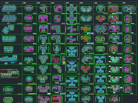  户型案例cad图库 
