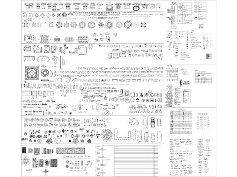  室内综合素材CAD图库 