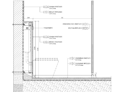  蹲便器 马桶cad节点详图 