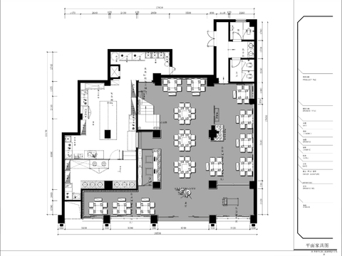 500㎡两层火锅店cad平面图 
