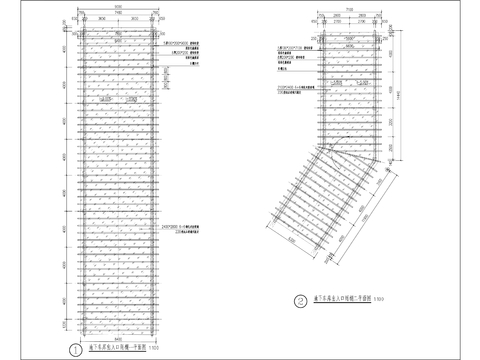  地下车库入口节点大样图 