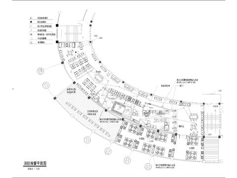  餐饮消防CAD施工图 