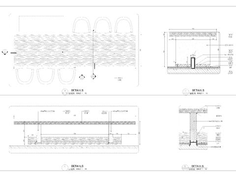  固定造型餐台cad大样图 