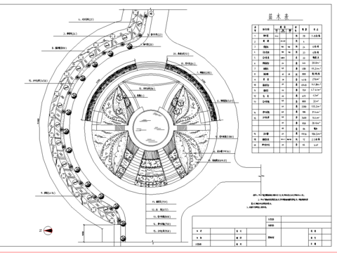  花园竣工图CAD施工图 