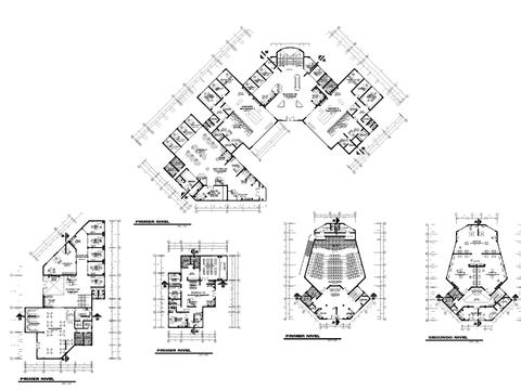  金融中心cad平面图 