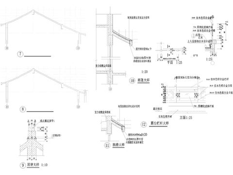  仿古住宅cad大样图 