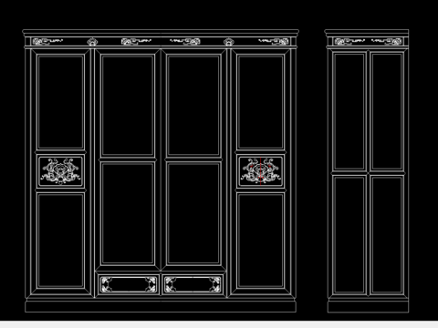  紫光大衣柜CAD施工图 