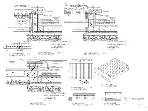  水池池壁做法详图cad大样图 